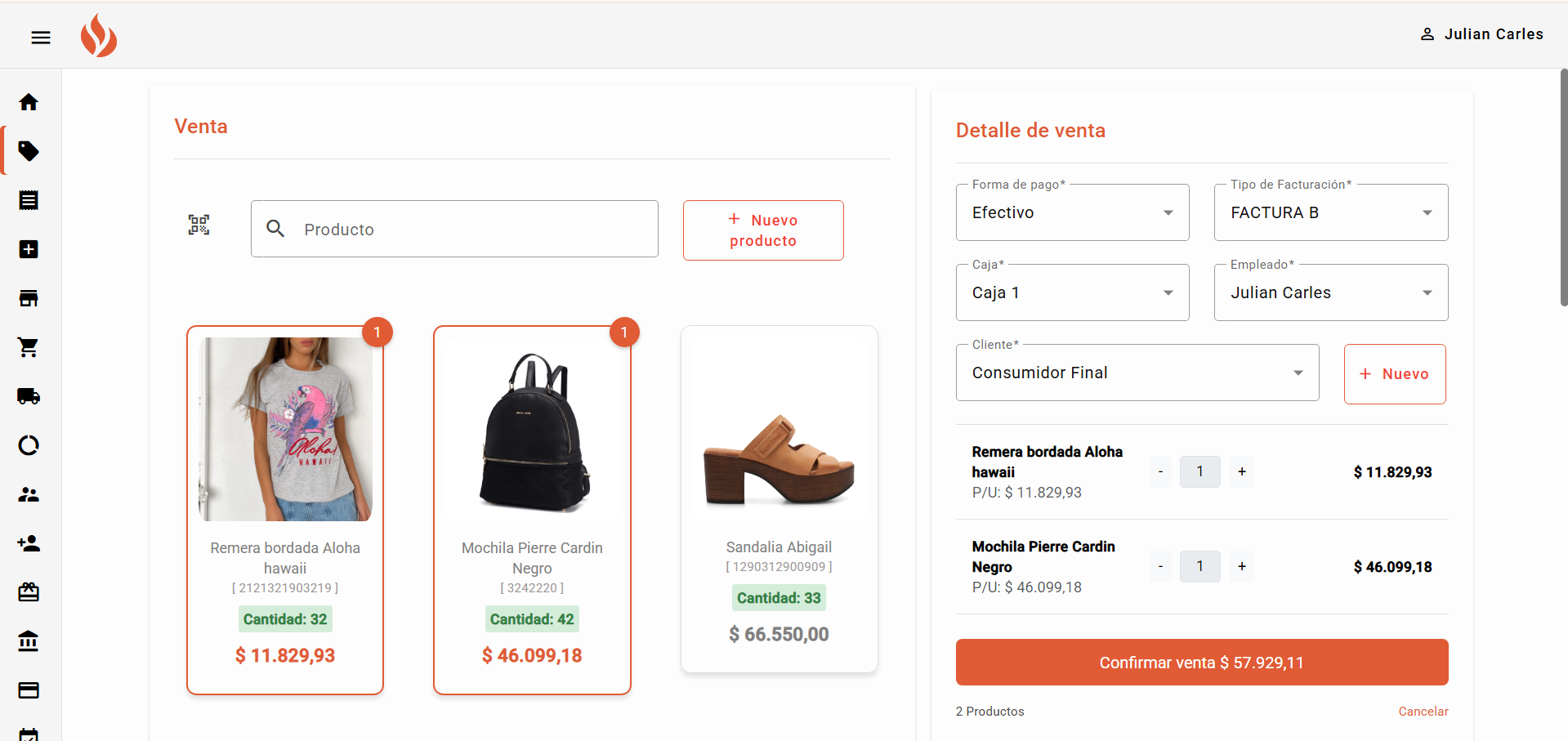 Sistema ERP para la gestión de tiendas de ropa
